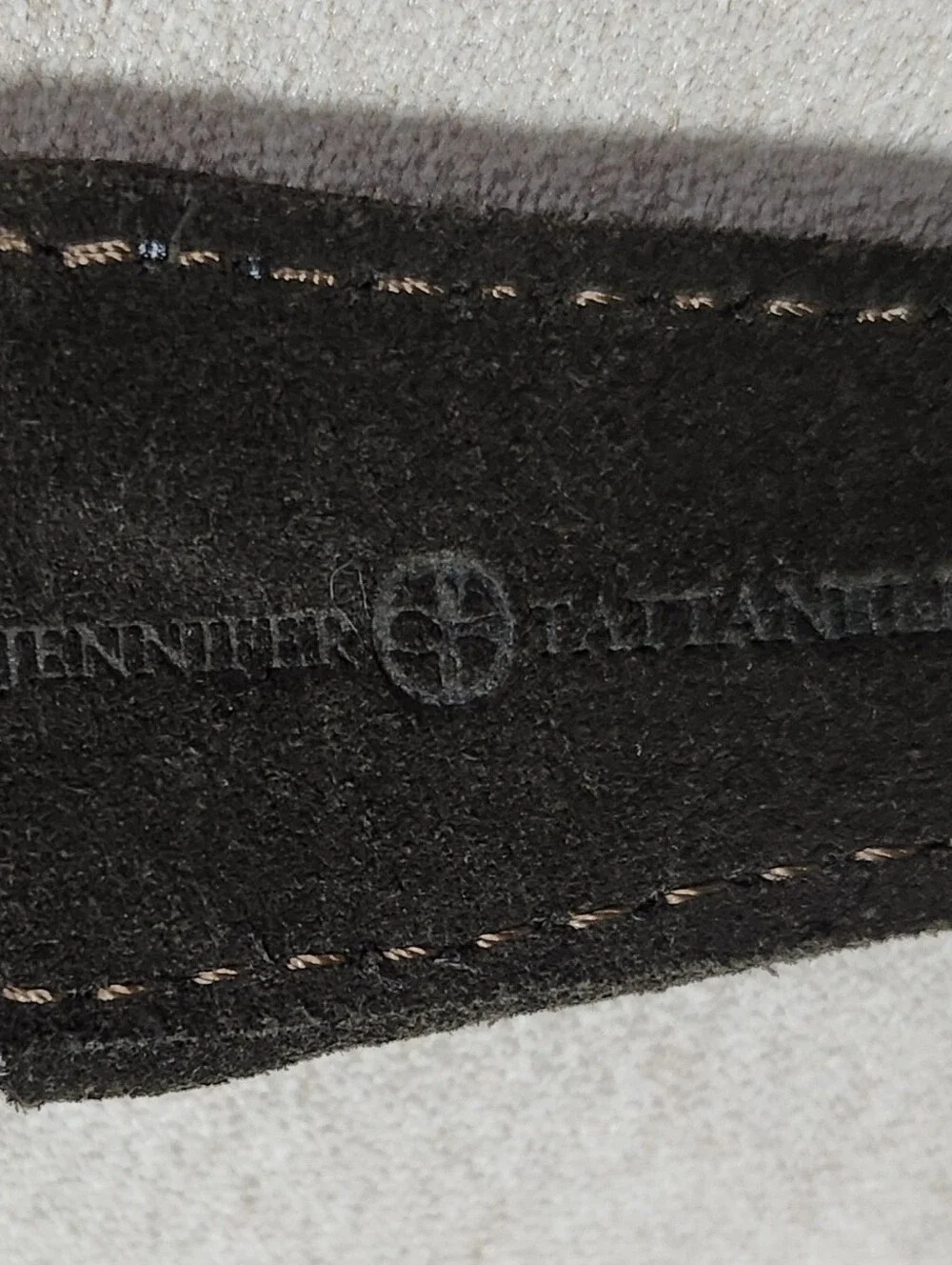 Jennifer Tattanelli Men's Hand Crafted Brown Suede Belt Made Italy Silver Buckle